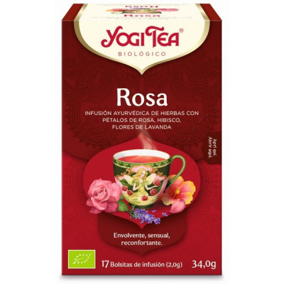 Yogi Tea Bio Cha Rosa 17 Saq | Farmácia d'Arrábida