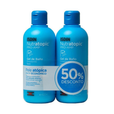 ISDIN Nutratopic Pack Duo Gel de Banho Emoliente 400ml 50% 2ªUnidade | Farmácia d'Arrábida