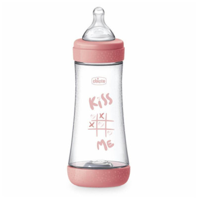 Chicco Biberão Perfect5 Rosa +4M 300ml | Farmácia d'Arrábida