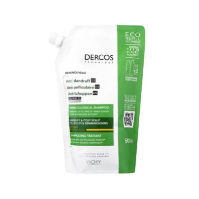 Dercos Refill Anticaspa Cabelo Seco 500ml | Farmácia d'Arrábida