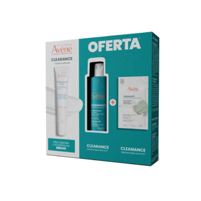 Avène Cleanance Matificante + Gel de Limpeza + Máscara Detox | Farmácia d'Arrábida