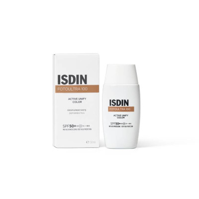 Isdin FotoUltra 100 Active Unify Color Fusion Fluid FPS50+ 50ml | Farmácia d'Arrábida