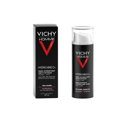 Vichy Homme Hydra Mag C + Hidratante Antifadiga Rosto e Olhos 50ml | Farmácia d'Arrábida