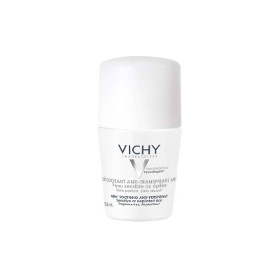 Vichy Desodorizante Roll-On Pele Sensível ou Depilada 48H 50ml | Farmácia d'Arrábida