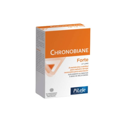 Pileje Chronobiane Forte LP 1,9mg 30 Comprimidos é um suplemento à base de melatonina para a manutenção da qualidade do sono, ev