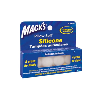 Mack's Tampão Silicone Adulto Branco 2 Pares | Farmácia d'Arrábida