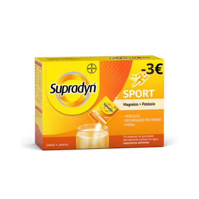 Supradyn Sport Magnésio + Potássio Granulado Saquetas x24 Desconto 3€ | Farmácia d'Arrábida