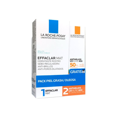 La Roche-Posay Effaclar Mat 40ml Oferta Anthelios UVMune 400 Oil Control 15ml  | Farmácia d'Arrábida