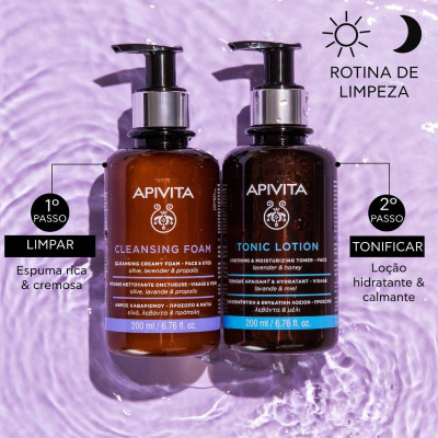 Apivita Espuma de Limpeza Cremosa Rosto & Olhos 200ml | Farmácia d'Arrábida