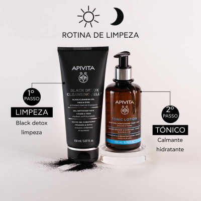 Apivita Gel de Limpeza Preto Rosto & Olhos 150ml | Farmácia d'Arrábida