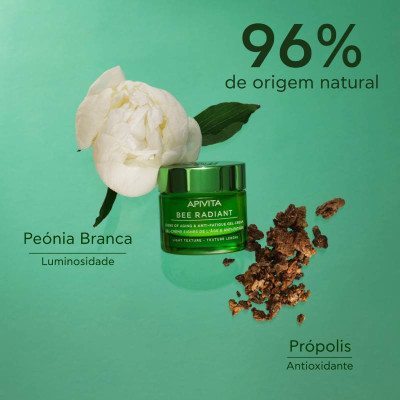 Apivita Bee Radiant Gel-creme Envelhecimento & Antifadiga Textura Ligeira 50ml | Farmácia d'Arrábida