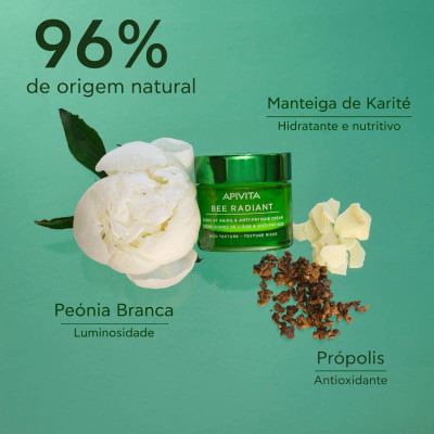 Apivita Bee Radiant Creme Textura Rica 50ml | Farmácia d'Arrábida