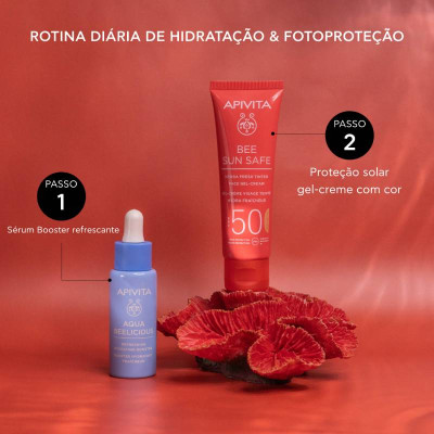 Apivita Bee Sun Safe Gel-Creme Hidra Refrescante SPF50 Com Cor 50ml | Farmácia d'Arrábida