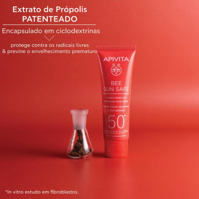 Apivita Bee Sun Safe Creme Apaziguante Hidra Sensitive SPF50+ 50ml | Farmácia d'Arrábida