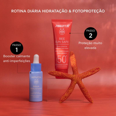 Apivita Bee Sun Safe Creme Apaziguante Hidra Sensitive SPF50+ 50ml | Farmácia d'Arrábida