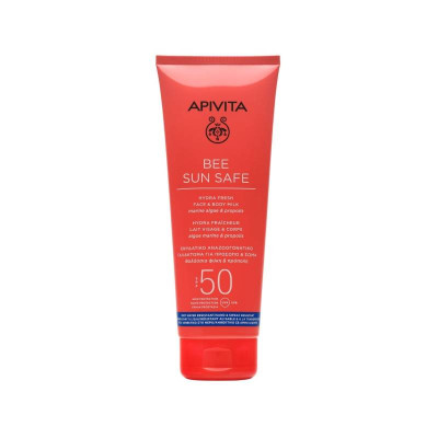 Apivita Bee Sun Safe Leite Hidra Refrescante Rosto & Corpo SPF50 200ml | Farmácia d'Arrábida