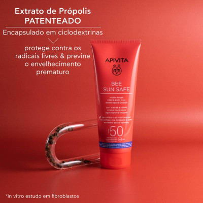 Apivita Bee Sun Safe Leite Hidra Refrescante Rosto & Corpo SPF50 200ml | Farmácia d'Arrábida