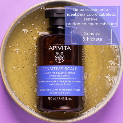 Apivita Champô Couro Cabeludo Sensível 250ml | Farmácia d'Arrábida