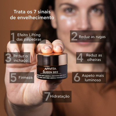 Apivita Queen Bee Creme Contorno de Olhos 15ml | Farmácia d'Arrábida