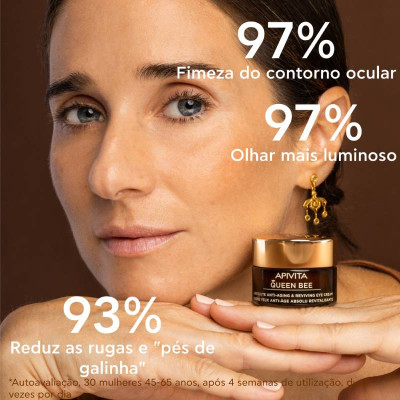 Apivita Queen Bee Creme Contorno de Olhos 15ml | Farmácia d'Arrábida