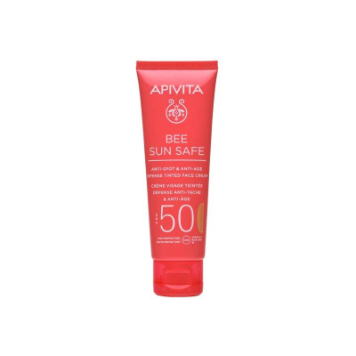 Apivita Bee Sun Safe Creme Defesa Antimanchas & Antienvelhecimento SPF50 Com Cor 50ml | Farmácia d'Arrábida