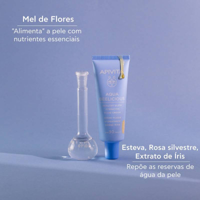 Apivita Aqua Beelicious Creme FPS30 Com Cor 40ml | Farmácia d'Arrábida