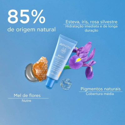 Apivita Aqua Beelicious Creme FPS30 Com Cor 40ml | Farmácia d'Arrábida