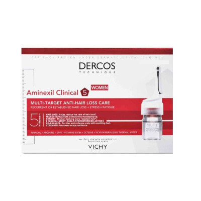 Dercos Aminexil Clinical 5 Mulher 6mlx42 Ampolas | Farmácia d'Arrábida