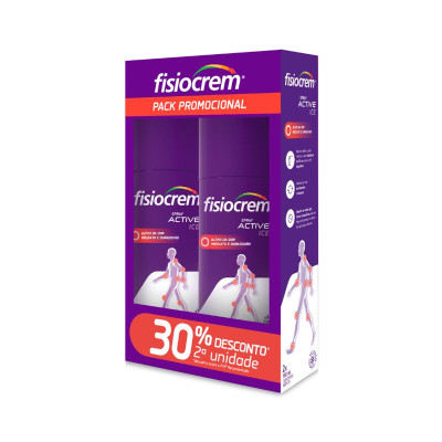 Fisiocrem Spray Active Ice 150mL x2 Desconto 30% 2ª Unidade | Farmácia d'Arrábida