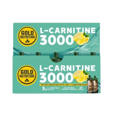 Gold Nutrition L-Carnitine 3000mg x20 | Farmácia d'Arrábida