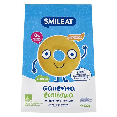 Smileat Bolachas Bio de Espelta e Fruta +10M 220g | Farmácia d'Arrábida