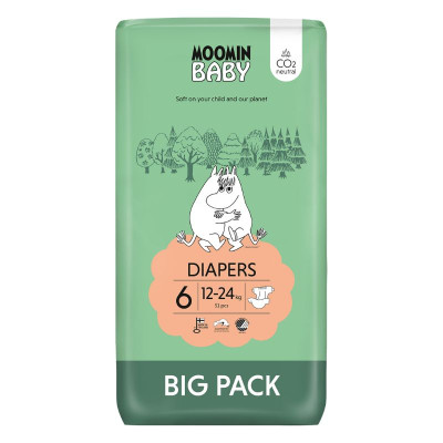 Muumi Baby Big Pack Fraldas T6 12-24Kg x54 | Farmácia d'Arrábida