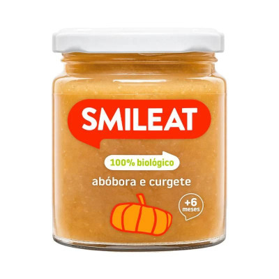 Smileat Boião Abóbora e Curgete Biológico +6M 230g | Farmácia d'Arrábida