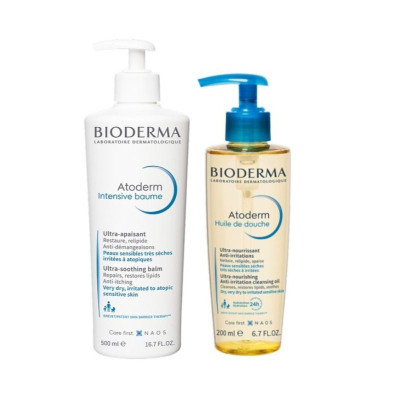 Bioderma Atoderm Intensive Baume 500ml + Óleo de Duche 200ml | Farmácia d'Arrábida