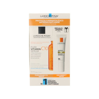 La Roche-Posay Pure Vitamin C10 30ml Oferta Anthelios Age Correct FPS50 15ml | Farmácia d'Arrábida