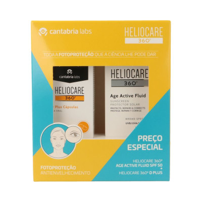 Heliocare 360º Age Active Fluid SPF50 50ml + Heliocare 360º D Plus Cápsulas x30 | Farmácia d'Arrábida