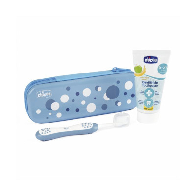 Chicco Primeiro Conjunto Higiene Oral Azul 6M+ | Farmácia d'Arrábida