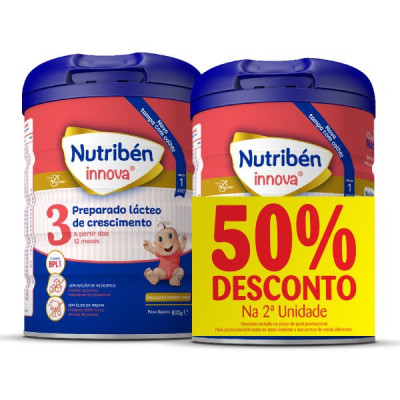 Nutribén Innova 3 Leite Crescimento +12M 2x800g | Farmácia d'Arrábida