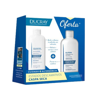 Ducray Squanorm Champô Caspa Seca 200ml + Oferta Elution Champô 200ml | Farmácia d'Arrábida