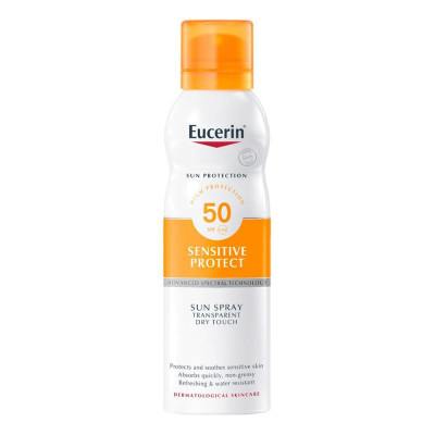 Eucerin Sun Sensitive Spray Toque Seco FPS50 200ml | Farmácia d'Arrábida