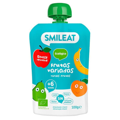 Smileat Bio Saqueta Frutas Variadas +6M 100g | Farmácia d'Arrábida