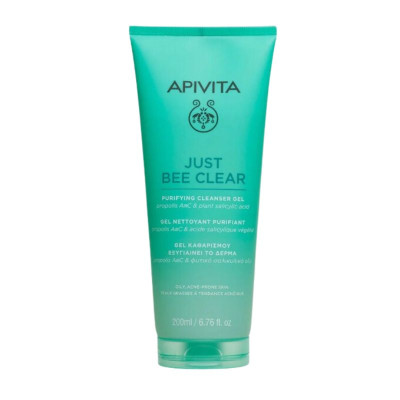 Apivita Just Bee Clear Gel de Limpeza Purificante 200ml | Farmácia d'Arrábida