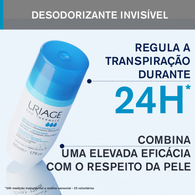 Uriage Desodorizante Roll-On Forte 50ml | Farmácia d'Arrábida