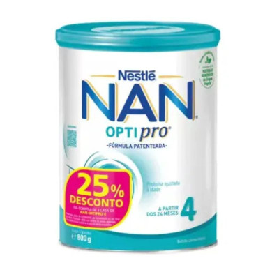 NAN Optipro 4 Leite +24M 800g 25% Desconto | Farmácia d'Arrábida