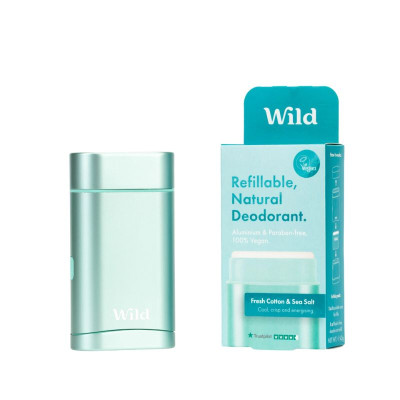 Wild Desodorizante Natural Caixa e Recarga Algodão e Sal Marinho 40g | Farmácia d'Arrábida