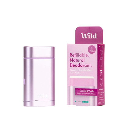 Wild Desodorizante Natural Caixa e Recarga Coco e Baunilha 40g | Farmácia d'Arrábida