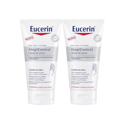 Eucerin AtopiControl Creme de Mãos 75ml Pack 2   | Farmácia d'Arrábida