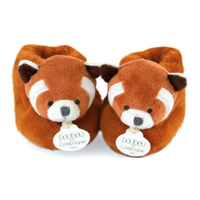 Doudou Mes Premières Chaussons Pantufas Panda Vermelho 0-6m | Farmácia d'Arrábida