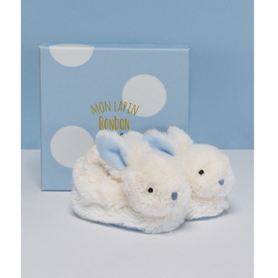 Doudou Mon Lapin Pantufas com Guizos Coelho Azul 0-6m | Farmácia d'Arrábida