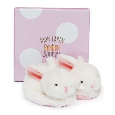 Doudou Mon Lapin Pantufas com Guizos Coelho Rosa 0-6m | Farmácia d'Arrábida